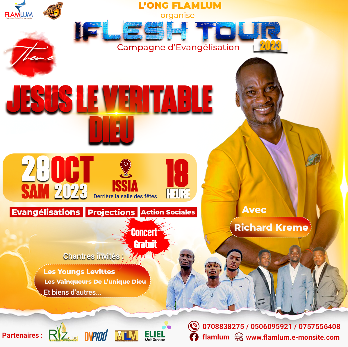affiche officielle de iflesh tour 2023 à issia